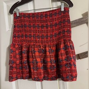 Aqua Pendleton smocked mini skirt in very good condition.